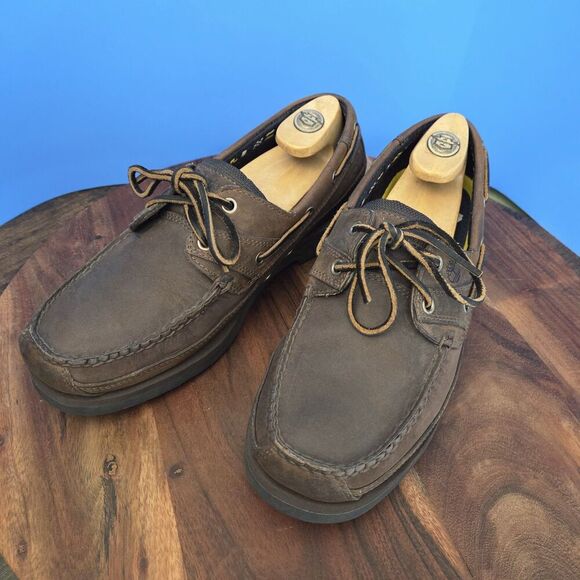 Timberland Echo Bay Top-Sider Deck Boat Shoes Men’s 11M Brown Nubuck #71024 - Picture 9 of 9